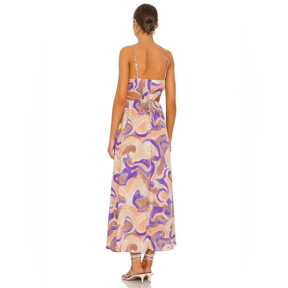 NWT ASTR the Label Sanger Dress in Purple Peach Swirl Size S - Picture 3 of 6